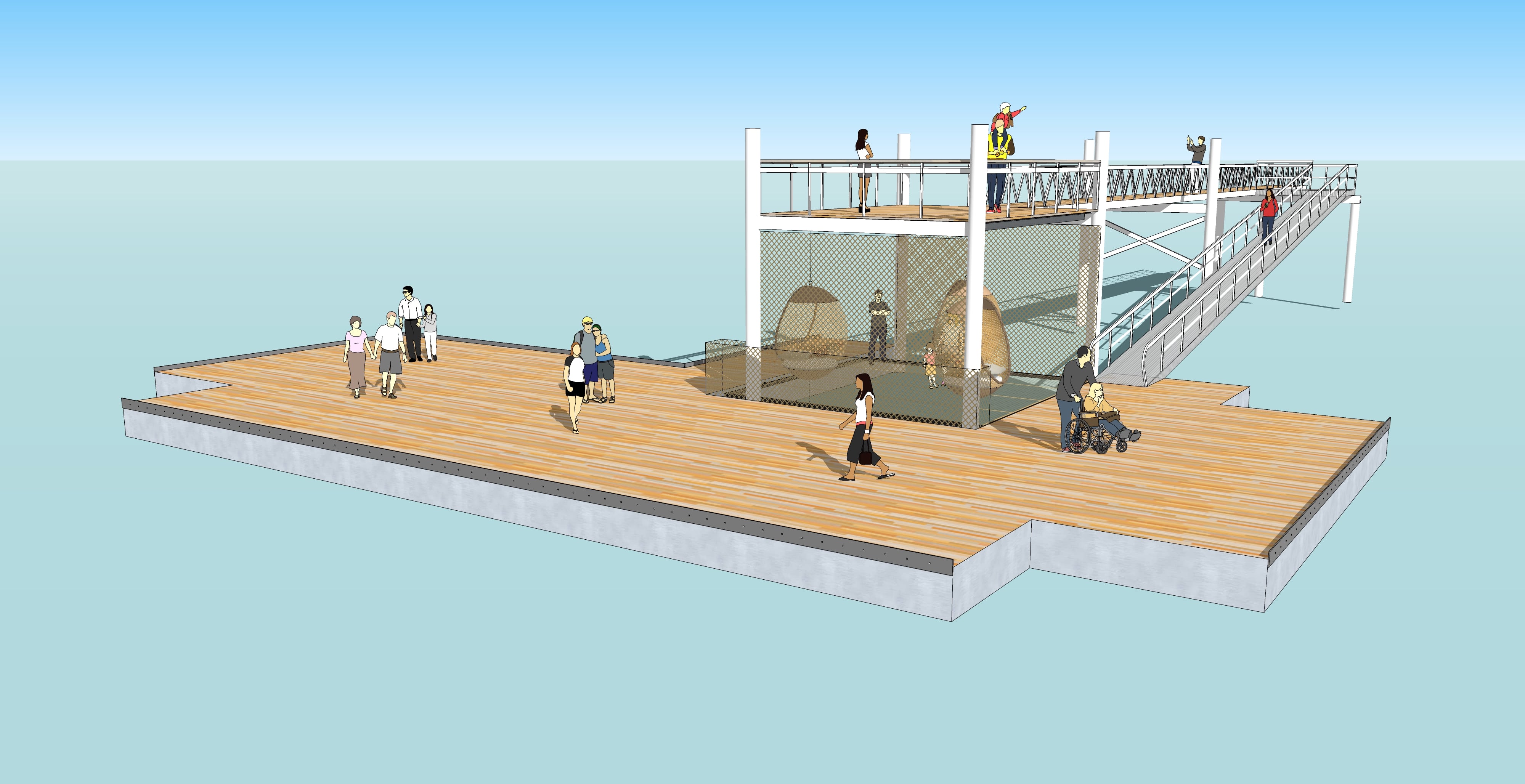 Fishing Dock Construction Underway Riverfront Park